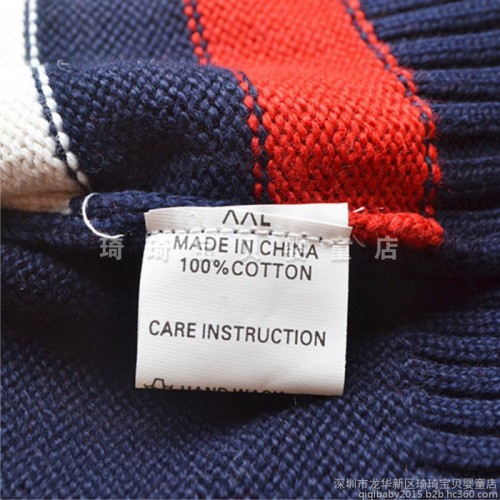 英倫風兒童馬甲 秋季新款外穿男童毛衣背心 純棉寶寶V領條紋馬甲 B8203