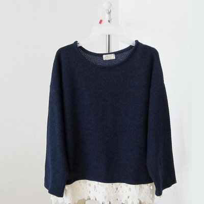 Natural Palette 甜美寬松A字套頭衛衣 女式服裝批發