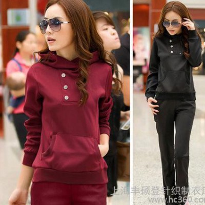 秋冬新品女裝韓版衛(wèi)衣女運(yùn)動(dòng)套裝 女士休閑套裝 批發(fā)