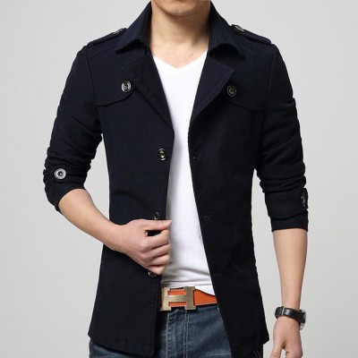 1-3青春流行（18-24歲）風衣成人男士中長款風衣企業集采