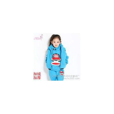 供應加絨加厚衛衣套裝 杰靈針織現貨供應