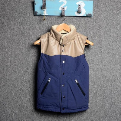 秋冬百搭新品 男款休閑個性拼色 時尚兩面穿棉馬甲 0289