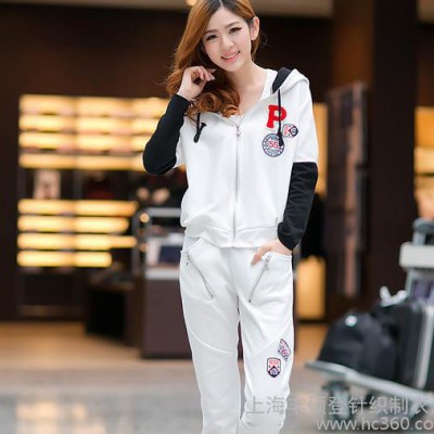 實(shí)拍 秋冬韓版新品女裝衛(wèi)衣套裝 時(shí)尚休閑**袖運(yùn)動(dòng)套裝 批發(fā)