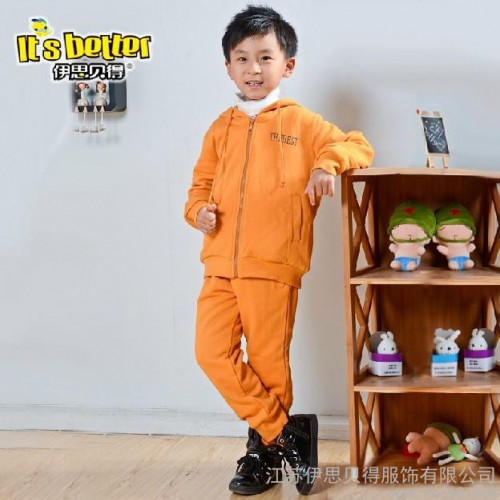 供應伊思貝得 S-AW1286男童衛衣外套運動服套裝兩件套