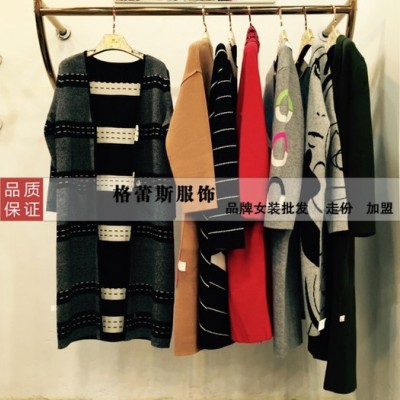 2015年時尚新款高端貂絨折扣/廣西品牌女裝批發/低價女裝女式風衣/大衣