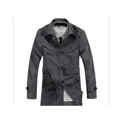 代發男裝 服飾 包包 新款 男 薄款短風衣 韓版 時尚休閑風