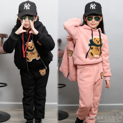 斗龍王子DLWZ女童泰迪熊大衛衣三件套5-13適合兄妹裝親子裝