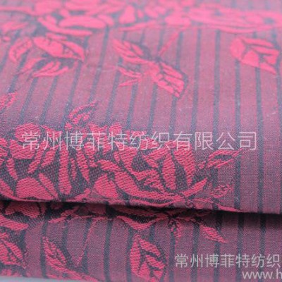 直銷**色織大花提花時裝服裝面料 織錦緞風衣布料