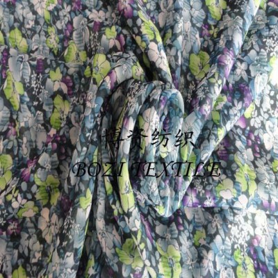 75D雪紡印花面料，女裝裙子面料