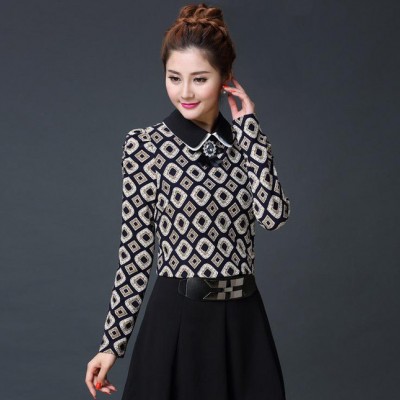 2015新款春裝大碼一字裙韓版長袖翻領(lǐng)假兩件連衣裙女打底裙子中裙