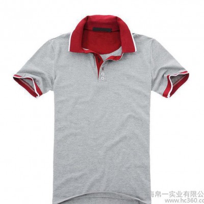 2014夏裝爆款polo衫定做 純棉拼接男式短袖polo衫 時尚翻領T桖