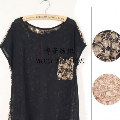 裙子雪紡面料 亂麻彈力雪紡