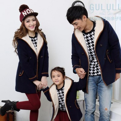 微商微信品牌親子裝中 時尚情侶裝2014秋冬新款D695