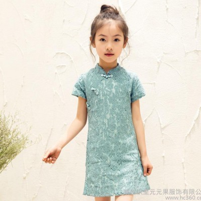 2016新款童裝女童旗袍夏裝兒童唐裝連衣裙子夏季中國風寶寶演