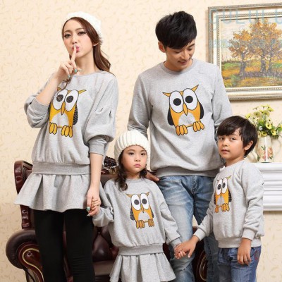 微商微信品牌親子裝中 時尚情侶裝2014秋冬新款D682