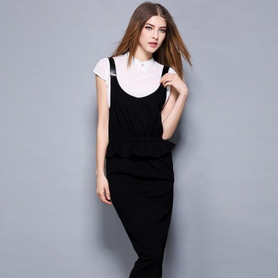 2016秋季新款女裝歐洲站寬松連衣裙潮流新品裙子歐美兩件套服