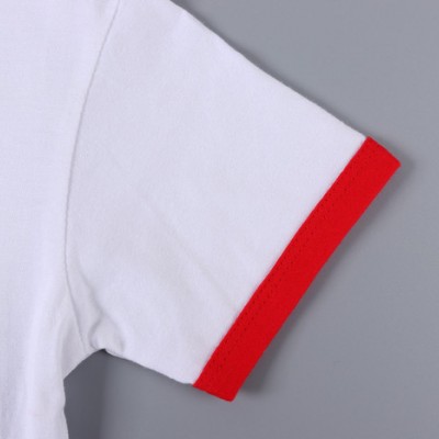 TANDYTHRUI 撞邊親子裝圓領短袖T恤