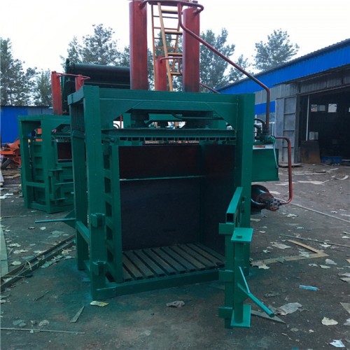 蠶絲碎料液壓打包機  塑料邊角料捆扎機  小型立式壓包機