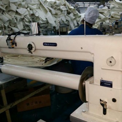 除塵濾袋專用縫紉機  長臂雙針縫紉機  筒型厚料縫紉機江蘇新沂金墾機械制造有限公司提供