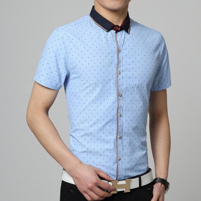 XLother修身型2015夏季短袖襯衫粉紅色現貨XXL襯衫