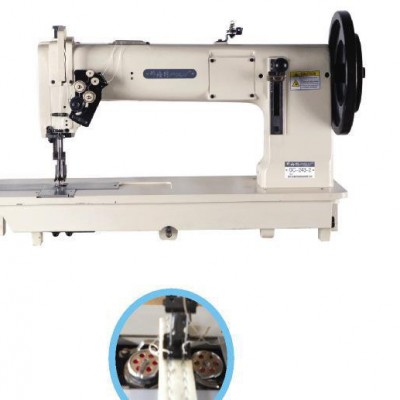 江蘇新沂金墾機械制造有限公司提供  安全帶、帳篷、椅墊、鞋類、箱包夾、高爾夫球袋厚料雙針縫紉機