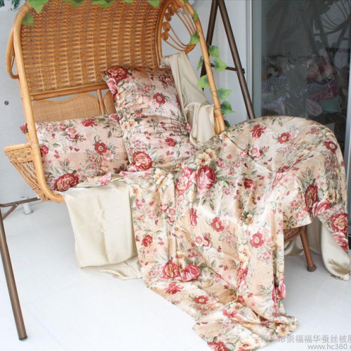 花樣年華100特級桑蠶絲 真絲四件套批發 絲綢床上套件 婚慶用品