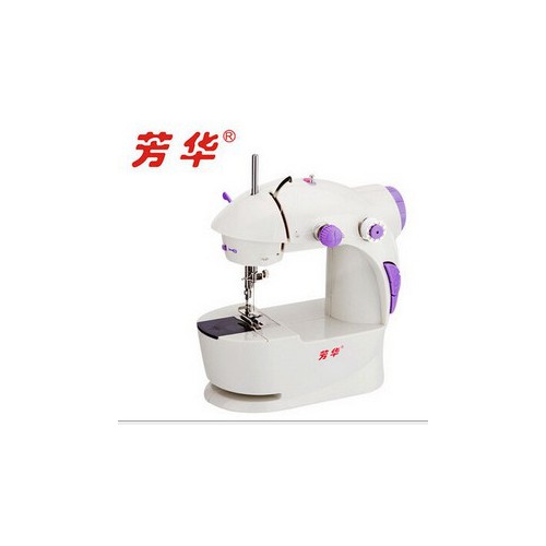 貼牌生產家用電動縫紉機芳華牌201迷你型雙電雙速帶腳踩放桌面簡易小衣車