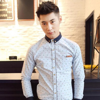 直銷時尚 男裝 2013秋裝新款長袖襯衫