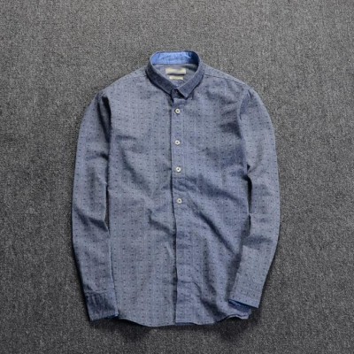 15年春季新品！精細剪裁  男士休閑長袖襯衫男春季1332