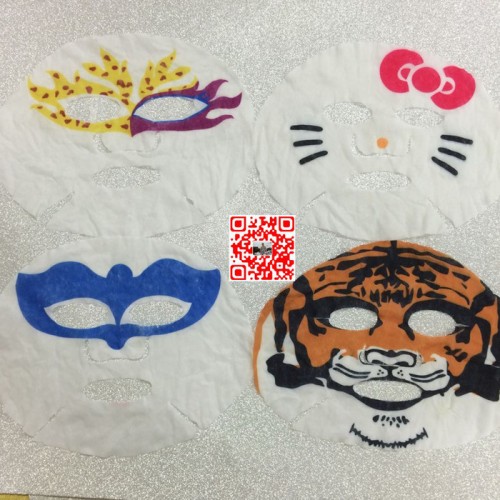 爆款 印花面膜紙 SNP動物面膜布 臉譜面膜布 印花面膜布 384蠶絲面膜布 **