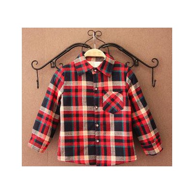 2014冬新款男童加絨襯衫兒童寶寶襯衣冬季加厚格子卡通棉上衣