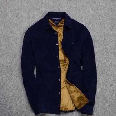 tM冬季有它值了！保暖加絨 男款舒適燈芯絨長袖襯衫  0