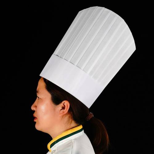 一次性無紡布廚師帽  可定制無紡布加高圓頂廚師帽  **