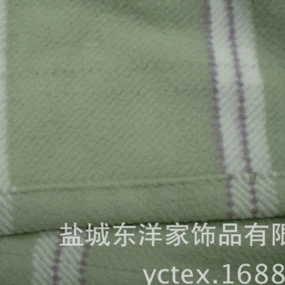 腈綸滌綸混紡拉素色拉絨毯