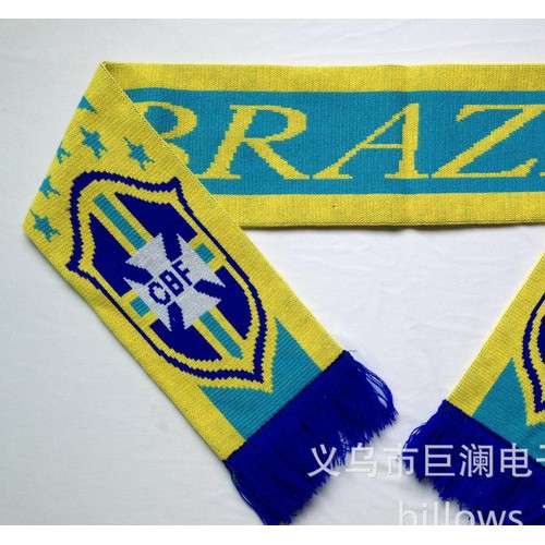 生產(chǎn)球迷印刷圍巾 廣告腈綸圍巾 **隊(duì)徽針織提花圍巾