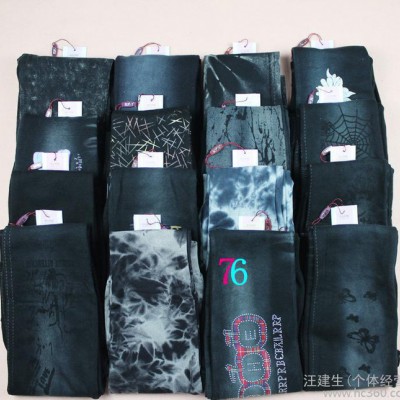 地攤熱賣 義烏地攤貨源 春天打底褲 仿牛仔斜紋棉打底褲