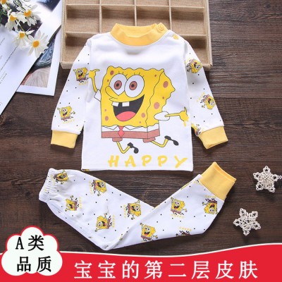 【內(nèi)衣廠直銷】A類純棉 兒童0-7歲秋衣秋褲套裝 男女寶寶純棉內(nèi)衣內(nèi)褲兩件套 嬰幼兒圓領(lǐng)肩扣家居服 全棉睡衣秋衣秋褲套裝