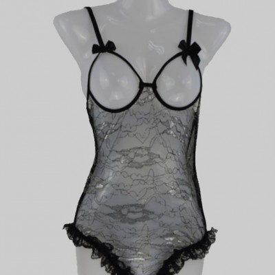 供應外貿爆款 露乳蕾絲+網紗花邊 情趣內衣睡衣 EB146