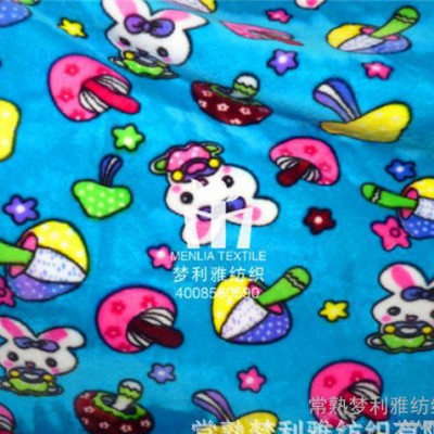 印花素色超柔海島絨銀狐絨打底褲睡衣絨布面料  服裝面料