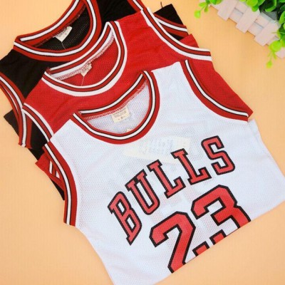 小辣妞 2015 童裝 兒童運動裝套裝籃球服公牛隊服背心短褲
