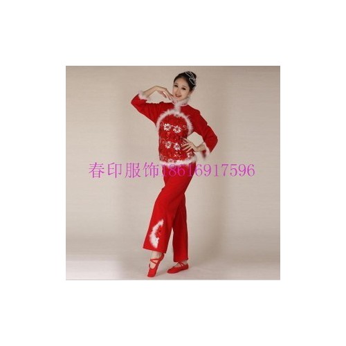 供應秧歌服裝  腰鼓服裝舞蹈 民族服