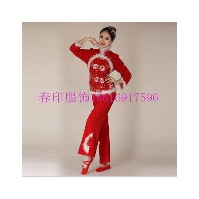 供應秧歌服裝  腰鼓服裝舞蹈 民族服