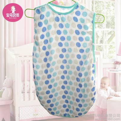 童睡袋 新品專(zhuān)業(yè)定制 6層竹纖維紗布睡袋嬰兒 空調(diào)兒童睡袋 防踢被S-038