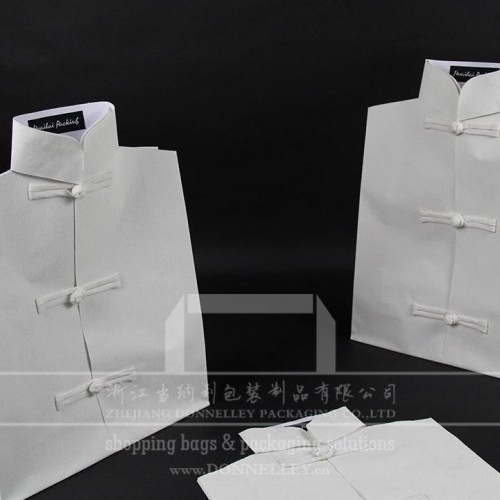 浙江當納利唐裝手提袋原創(chuàng)設(shè)計，杭州絲綢斜襟旗袍復(fù)古的創(chuàng)意禮品袋，定做 款個性服裝購物紙袋