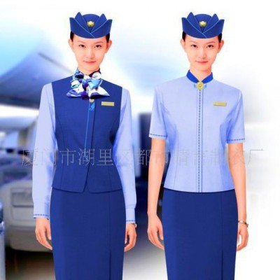 服裝加工廠設計定做空姐服 航空制服 鐵路巴士工作服定做