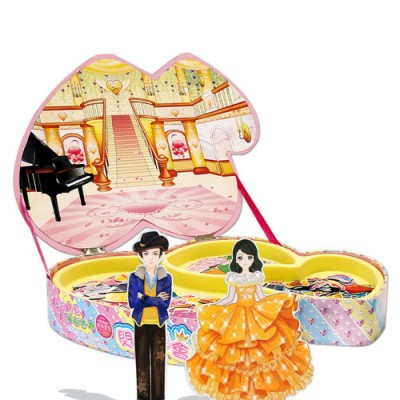 磁性拼圖換裝娃娃服裝搭配設(shè)計(jì)公主女生男孩禮服生日禮物套裝組合