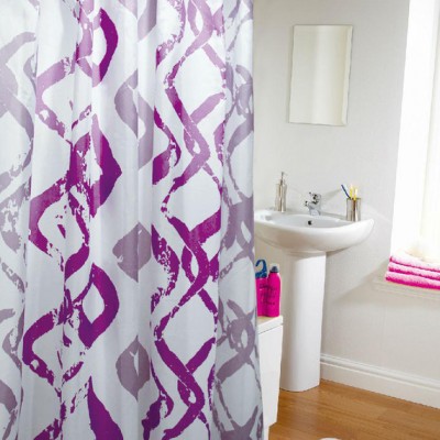 供應京彩180*180滌綸防水浴簾