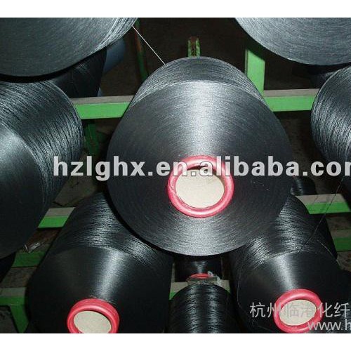 供應臨港化纖150d/48f 黑色滌綸低彈絲dty