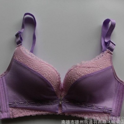 新款無鋼圈手指聚攏舒適蕾絲刺繡做側收 文胸 1395