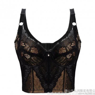 羽燕雙飛新款塑身收腹上托聚攏調整型長文胸  1415